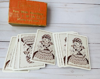 Vintage Fun With Numbers I WIN Playing Card Game