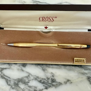Vintage Cross Gold Füllfederhalter--Vintage Cross 10 KT Gold gefüllter Stift--Vintage Cross GF Pen--Fancy Pen--Vintage Pen--Sammler Stift