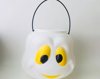Vintage General Foam Plastics Ghost Halloween Pail