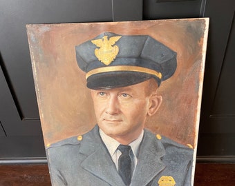 Vintage portrait original d&#39;un homme--portrait d&#39;officier vintage