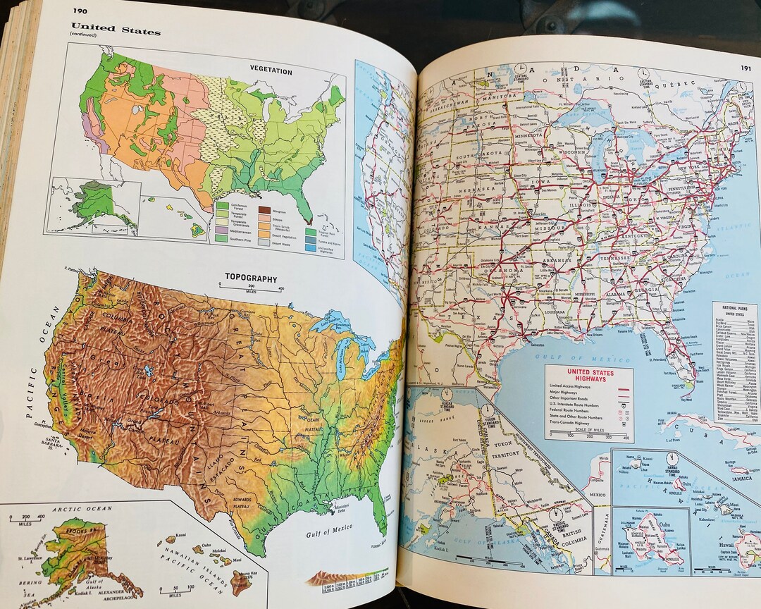 1967 Hammond Standard World Atlas- Atlas Book - Etsy