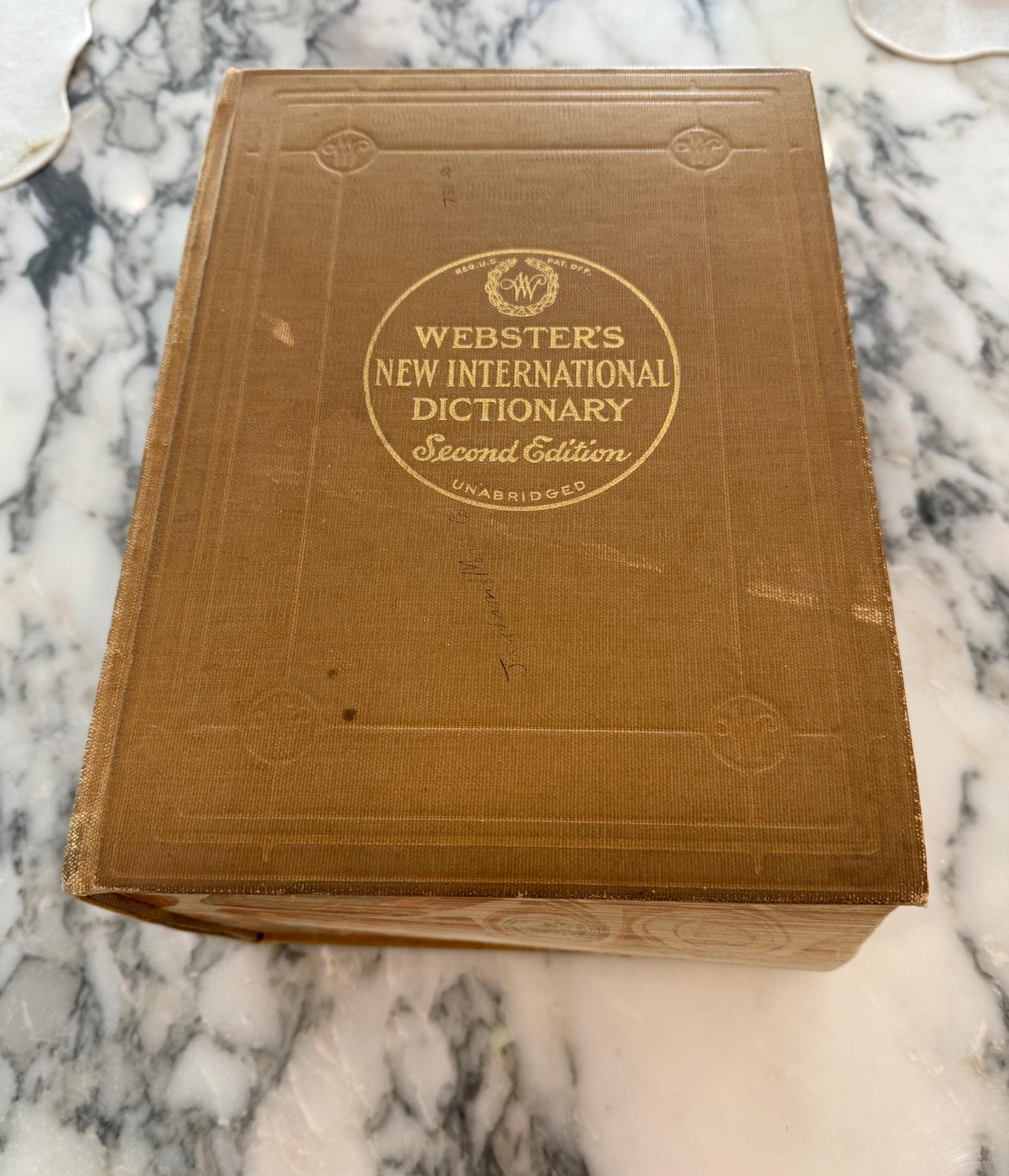 Websters Vintage 1940s Dictionary - Etsy