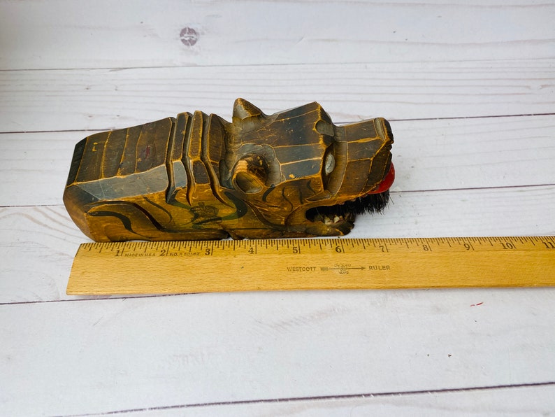 Vintage Carved Tiger Shoe Brush--Vintage Shoe Brush Holder--ARP Badge