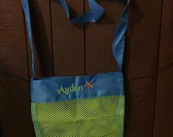 Personalized Mesh Seashell Bags