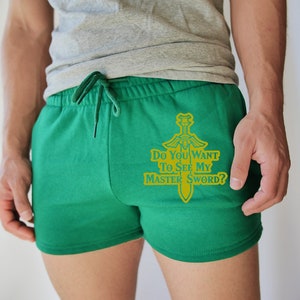 Do You Want To See My Master Sword? Gym Shorts, Anime Shorts, Nerdy Shorts, Daddy Shorts, Short Shorts, Unisex, Gym, Gym Shorts, Fitness