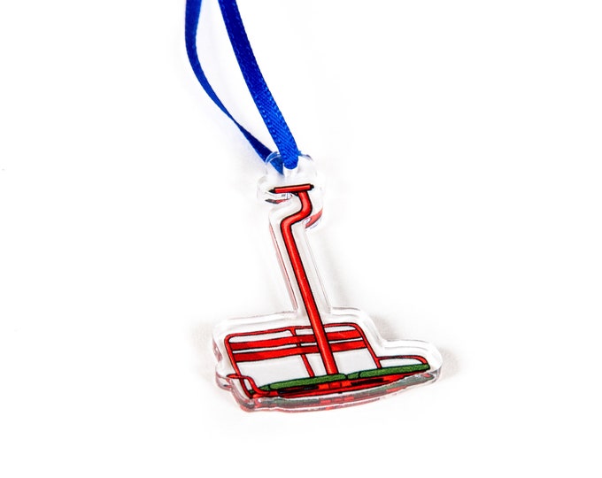 Red Chair - Chair Lift Skiing Charm/Ornament
