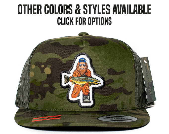 Trout Huntin Squatch Patch Hat - Fly Fishing Hat