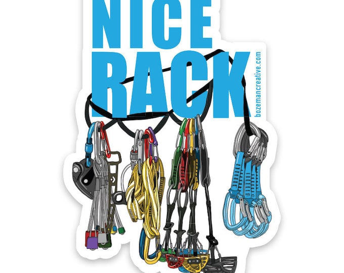 Nice Rack - Climbing Sticker