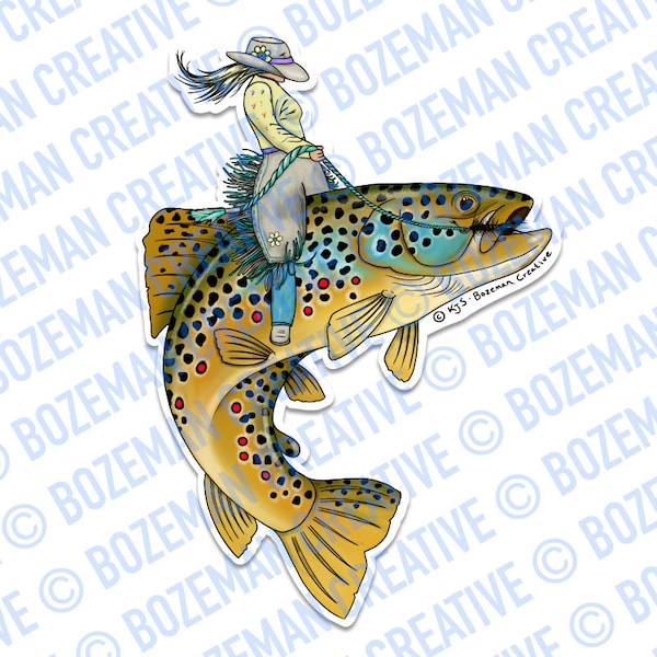 Trout Wrangler - Fly Fishing Sticker