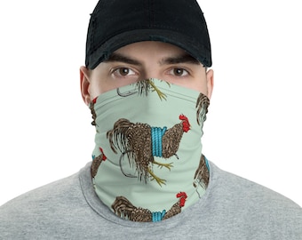 Neck Gaiter - Tied Rooster Hackle