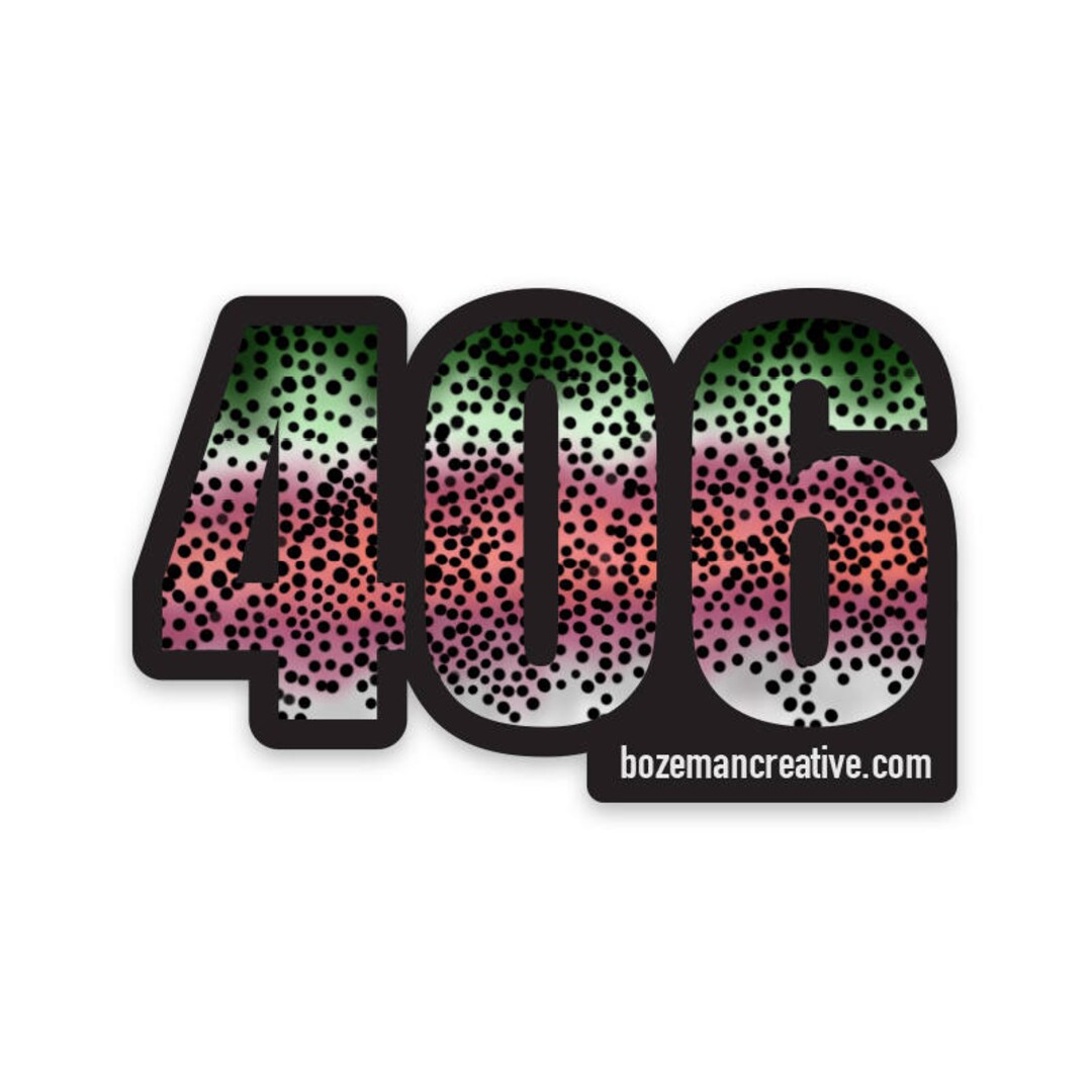 406 Montana Rainbow Trout Sticker - Etsy