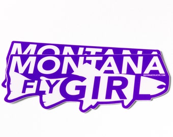 Montana Fly Girl Fish Sticker