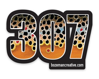 307 Wyoming Brown Trout Sticker