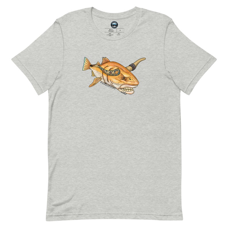 Red Bull Fish Short-Sleeve Unisex T-Shirt Athletic Heather