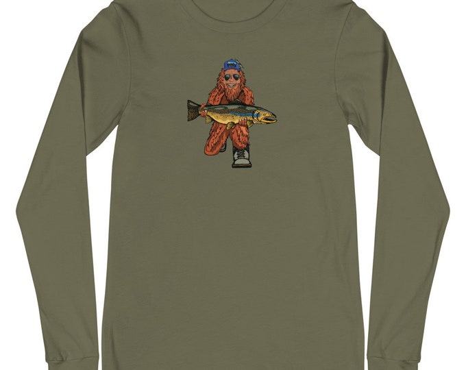 Trout Huntin' Squatch - Unisex Long Sleeve Tee