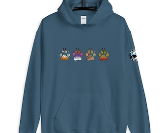 Fishing Buddy Paws -  Trout Patterns - Unisex Hoodie