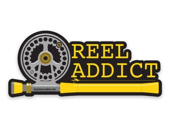 Reel Addict - Fly Fishing Sticker