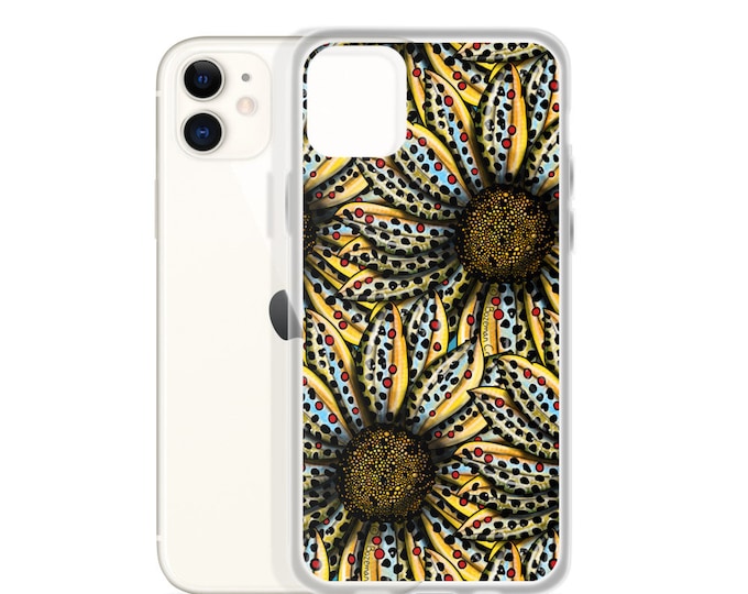 Brown Trout Flower - Clear Case for iPhone®