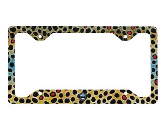 Brown Trout - Metal license plate frame