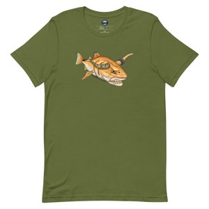 Red Bull Fish Short-Sleeve Unisex T-Shirt Olive