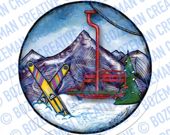 Ski Creative - Skiing Sticker