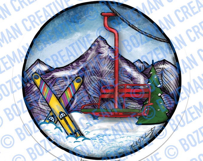 Ski Creative - Skiing Sticker