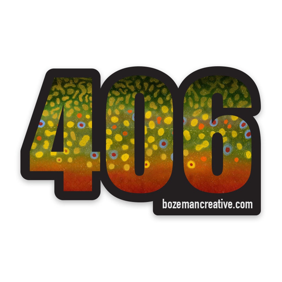 406 Montana Brook Trout Sticker - Etsy