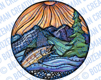 Trout Creative - Fly fishing Sticker