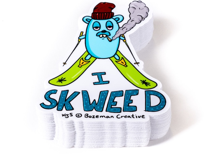 I Skweed -  Skiing Sticker