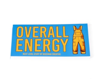 Overall Energy Sticker - Durable Vinyl Decal