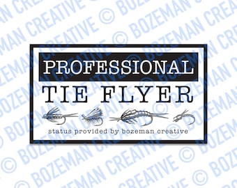 Professional Tie Flyer -  Fly Tying Sticker