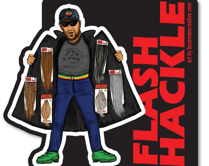 Flash Hackle - Fly Tying Sticker **LIMITED EDITION