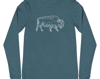 Curly Bison - Unisex Long Sleeve Tee