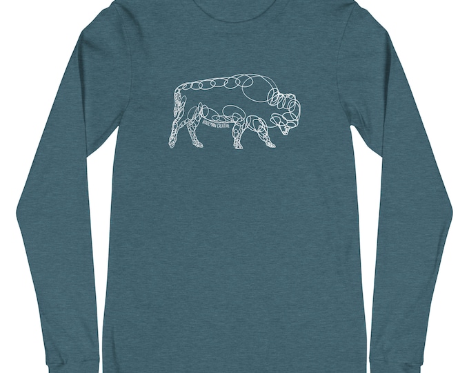 Curly Bison - Unisex Long Sleeve Tee