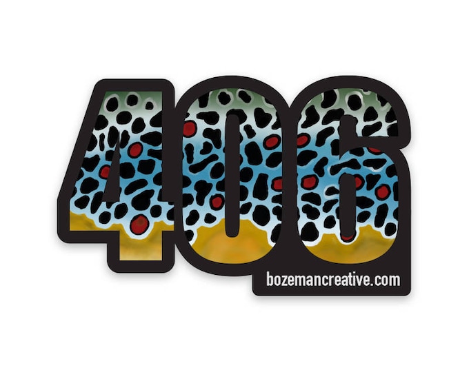 406 Montana Brown Trout Sticker