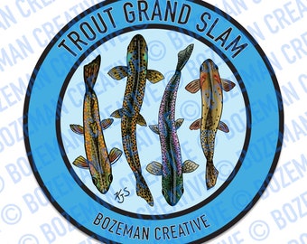 Trout Grand Slam - Fly Fishing Sticker