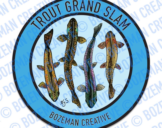 Trout Grand Slam - Fly Fishing Sticker