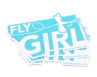 Montana Fly Girl - Women Fly Fishing Sticker