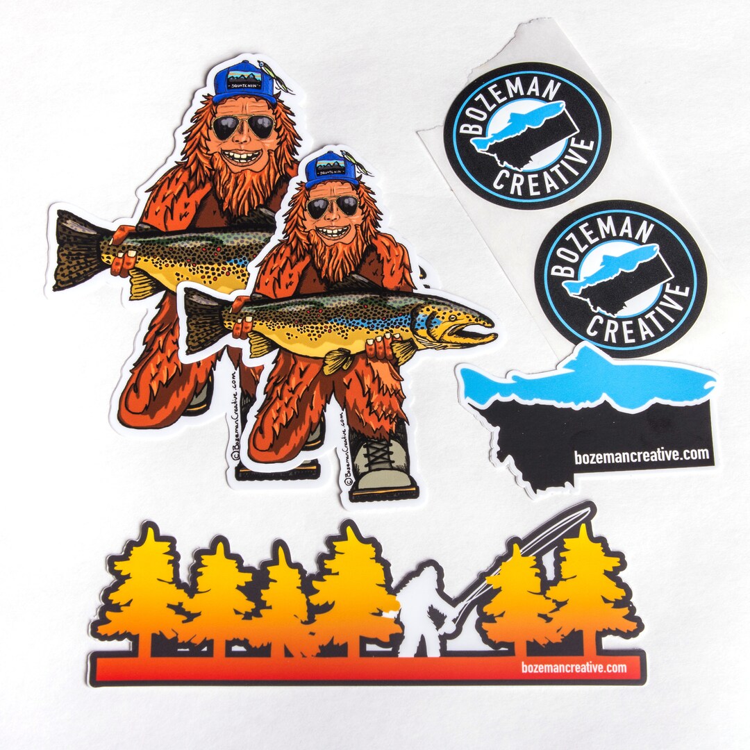 Sticker Pack - Squatch Fly Fishing Stickers - Etsy