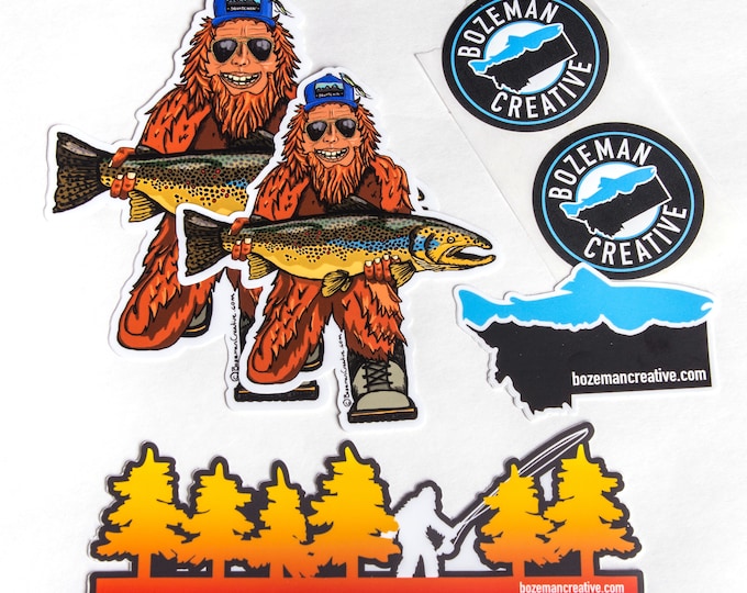 Sticker Pack - Squatch Fly Fishing Stickers
