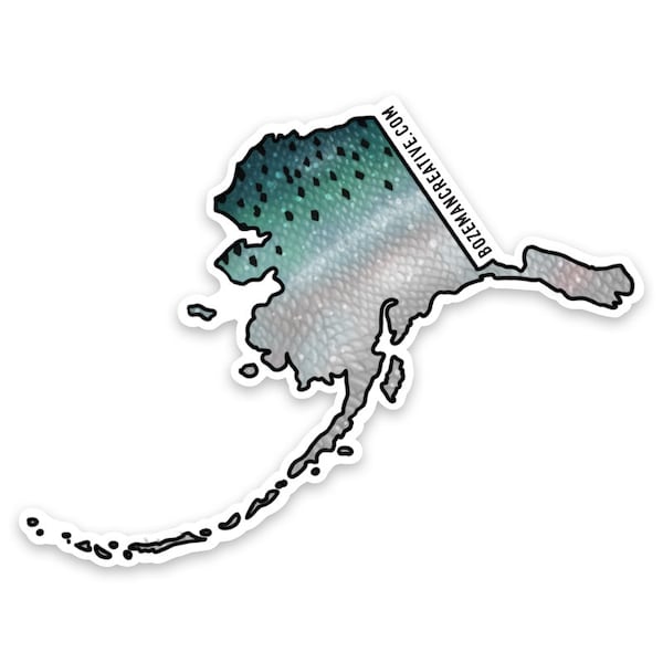 Alaska - AK - King Salmon Sticker