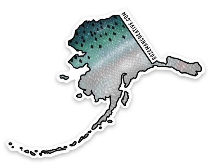 Alaska - AK - King Salmon Sticker
