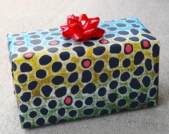 Brown Trout Pattern - Fly Fishing Wrapping Paper