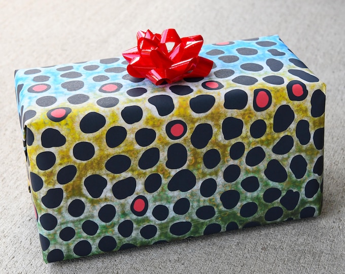 Brown Trout Pattern - Fly Fishing Wrapping Paper