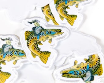 Trout Wrangler Patch (iron on backing)