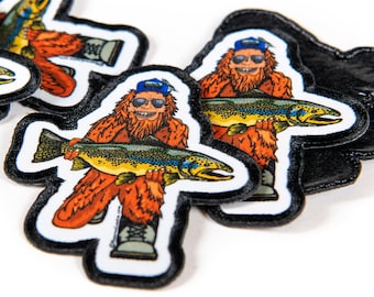 Trout Huntin&#39; Squatch Patch (iron on backing)