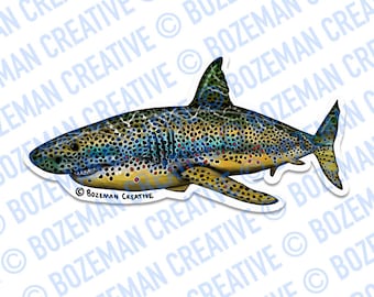 SHART - Brown Trout Shark - Fly Fishing Sticker