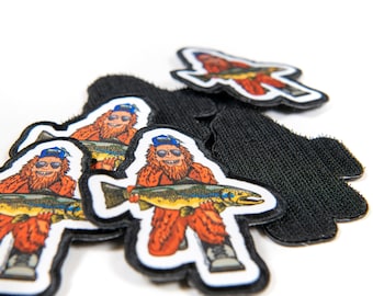 Trout Huntin' Squatch Patch (Hook and loop backing)