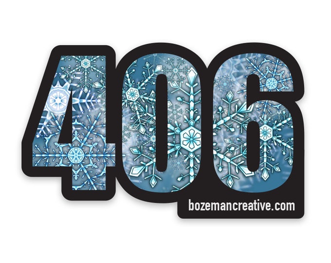 406 Montana Snow Sticker