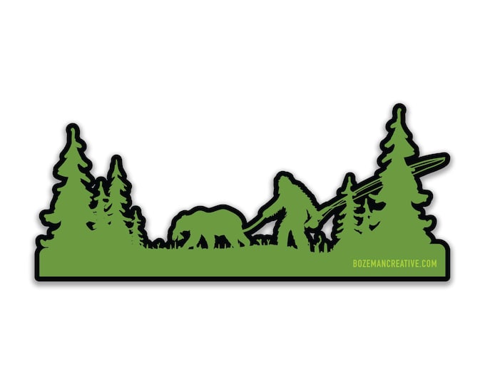 Hairy & Beary - Squatch Fly Fishing Sticker
